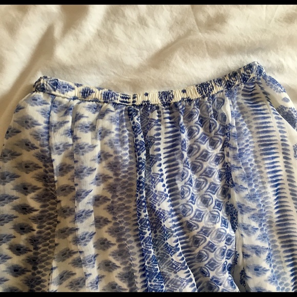 Hollister Blue and White Maxi Skirt - Picture 2 of 3